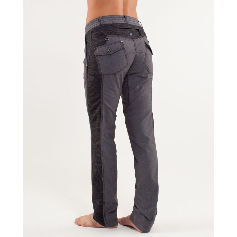Lululemon Ride On Pant Black / Fossil Womens Size 6 *EUC